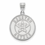 Houston Astros Sterling Silver Large Pendant