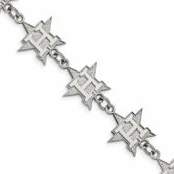 Houston Astros Stainless Steel Logo Bracelet