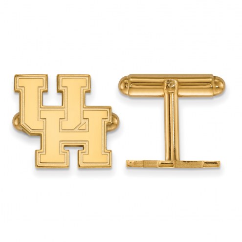 Houston Cougars 14k Yellow Gold Cuff Links