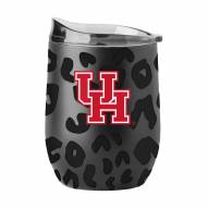 Houston Cougars 16 oz. Leopard Powder Coat Curved Beverage Glass