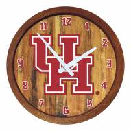 Houston Cougars "Faux" Barrel Top Wall Clock