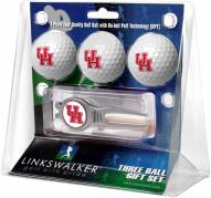 Houston Cougars Golf Ball Gift Pack with Kool Tool