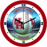 Houston Cougars Home Run Wall Clock