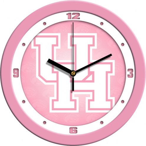 Houston Cougars Pink Wall Clock