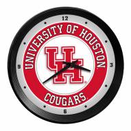 Houston Cougars Ribbed Frame Wall Clock
