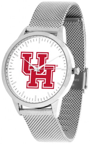 Houston Cougars Silver Mesh Statement Watch