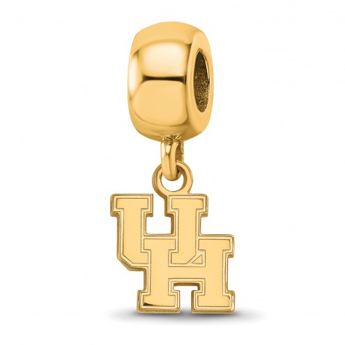 Houston Cougars Sterling Silver Gold Plated Extra Small Dangle Bead