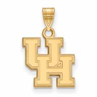 Houston Cougars Sterling Silver Gold Plated Small Pendant
