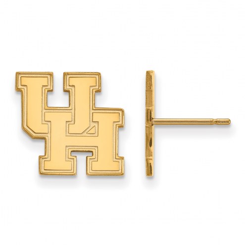Houston Cougars Sterling Silver Gold Plated Small Post Earrings