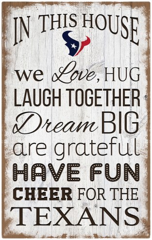 Houston Texans 11&quot; x 19&quot; In This House Sign