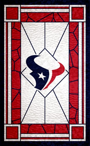 Houston Texans 11&quot; x 19&quot; Stained Glass Sign