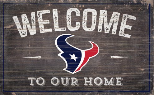 Houston Texans 11&quot; x 19&quot; Welcome to Our Home Sign