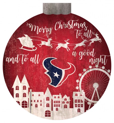 Houston Texans 12&quot; Christmas Village Wall Art