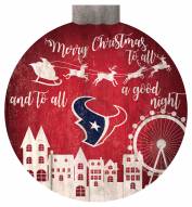 Houston Texans 12" Christmas Village Wall Art