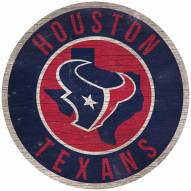 Houston Texans 12" Circle with State Sign