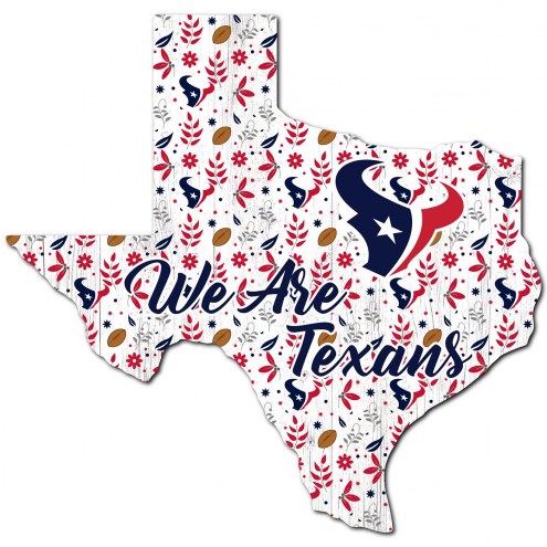 Houston Texans 12&quot; Floral State Sign