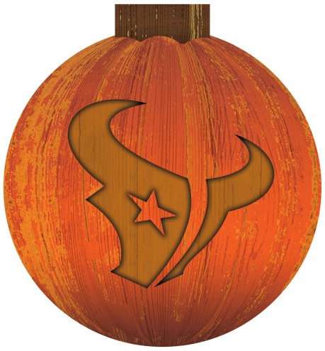 Houston Texans 12&quot; Halloween Pumpkin Sign