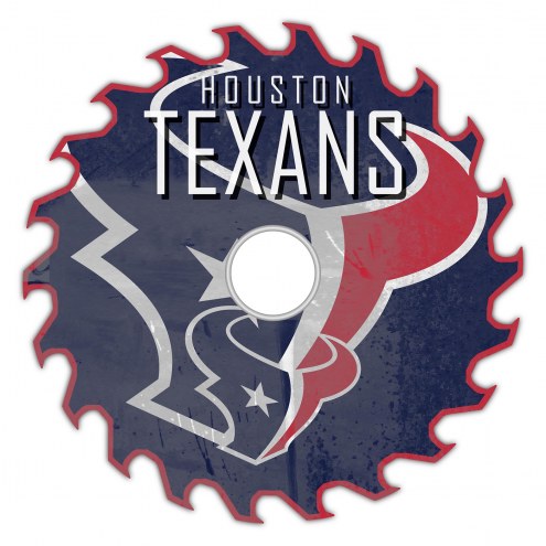 Houston Texans 12&quot; Rustic Circular Saw Sign