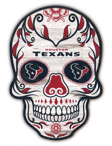 Houston Texans 12&quot; Sugar Skull Sign