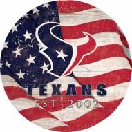 Houston Texans 12" Team Color Flag Circle Sign