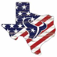 Houston Texans 12" USA State Cutout Sign