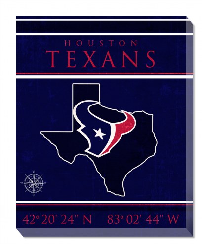 Houston Texans 16&quot; x 20&quot; Coordinates Canvas Print