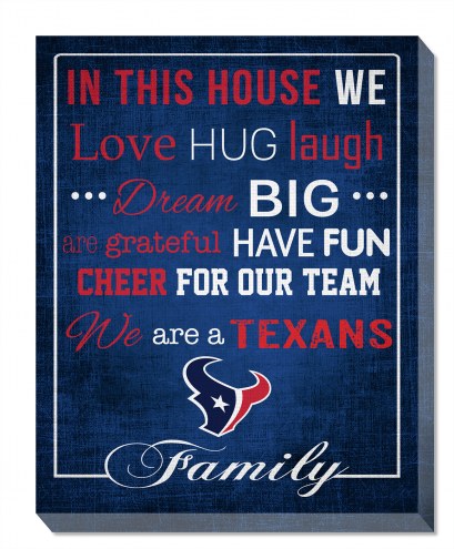 Houston Texans 16&quot; x 20&quot; In This House Canvas Print