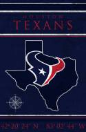 Houston Texans 17" x 26" Coordinates Sign