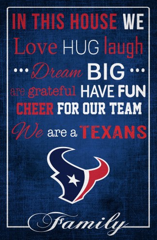 Houston Texans 17&quot; x 26&quot; In This House Sign