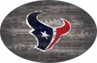 Houston Texans 46" Distressed Wood Oval Sign