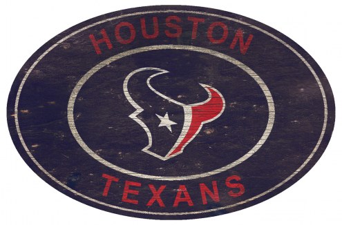 Houston Texans 46&quot; Heritage Logo Oval Sign