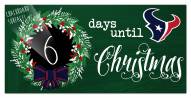 Houston Texans 6" x 12" Chalk Christmas Countdown Sign