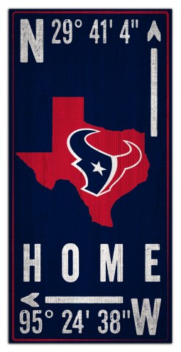 Houston Texans 6&quot; x 12&quot; Coordinates Sign