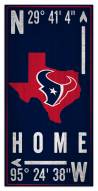 Houston Texans 6" x 12" Coordinates Sign