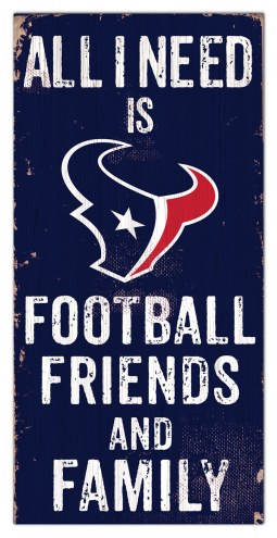 Houston Texans 6&quot; x 12&quot; Friends & Family Sign