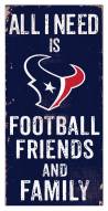 Houston Texans 6" x 12" Friends & Family Sign