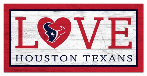 Houston Texans 6&quot; x 12&quot; Love Sign