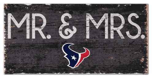 Houston Texans 6&quot; x 12&quot; Mr. & Mrs. Sign