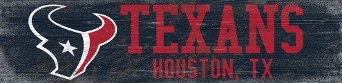 Houston Texans 6&quot; x 24&quot; Team Name Sign