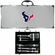 Houston Texans 8 Piece Stainless Steel BBQ Set w/Metal Case