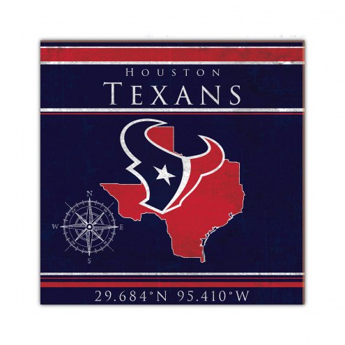 Houston Texans Coordinates 10&quot; x 10&quot; Sign