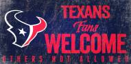 Houston Texans Fans Welcome Wood Sign