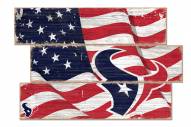 Houston Texans Flag 3 Plank Sign