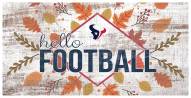 Houston Texans Hello Football 6" x 12" Wall Art