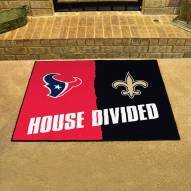 Houston Texans/New Orleans Saints House Divided Mat