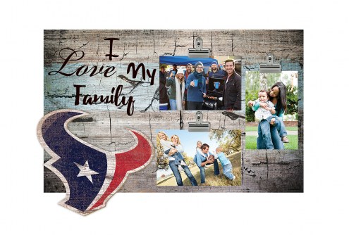 Houston Texans I Love My Family Clip Frame