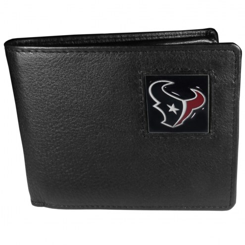 Houston Texans Leather Bi-fold Wallet in Gift Box