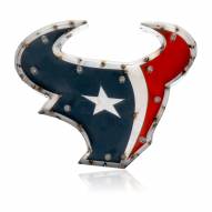 Houston Texans Logo Lighted Recycled Metal Sign