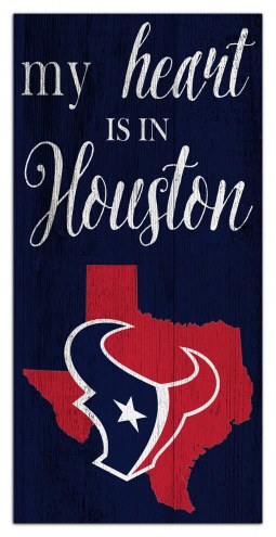 Houston Texans My Heart State 6&quot; x 12&quot; Sign