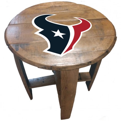 Houston Texans Oak Barrel Table